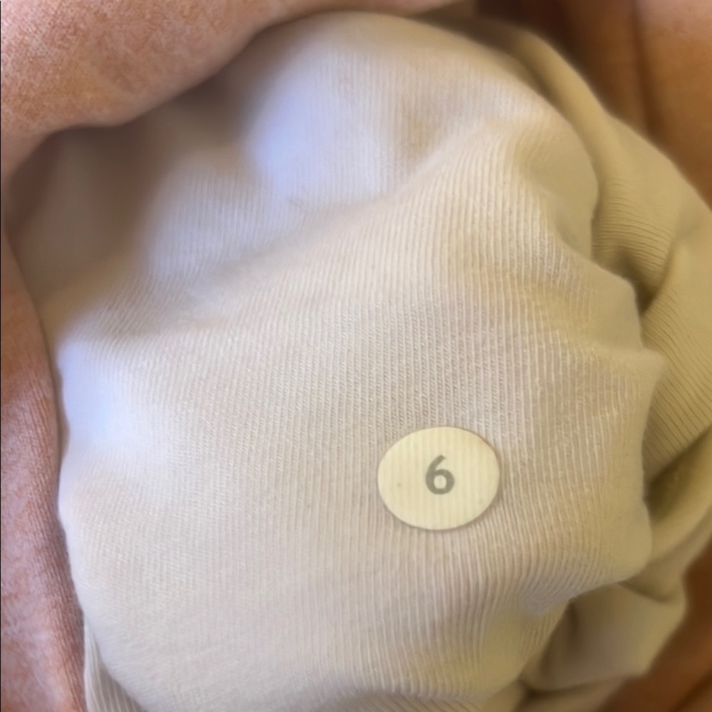 Lululemon Stress Less Funnel Cowl Neck Peach Hoodie Pullover Women's Size 6 - Picture 9 of 9